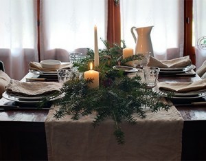 La tavola del Natale rustico