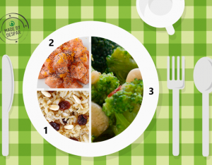 Piatto unico: broccoli con uvetta, riso integrale, salmone